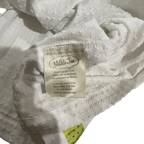 Matilda Jane White & Green Spaghetti Strap Sundress - Kids Size 12 - Picture 6 of 7